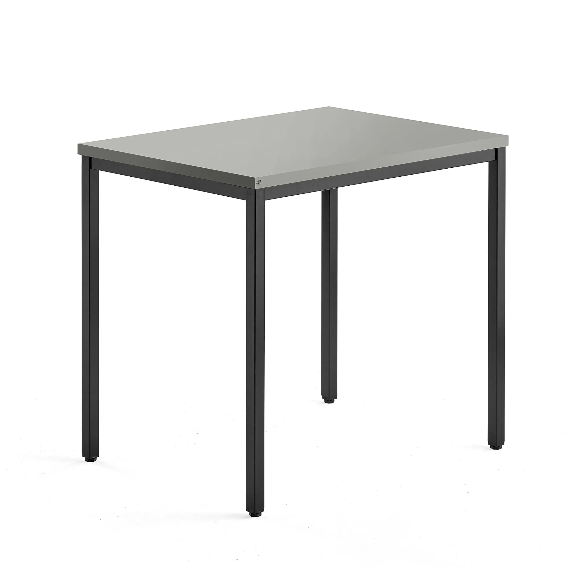 Sivupöytä QBUS 4 jalkaa, 800x600 mm, musta jalusta, vaaleanharmaa