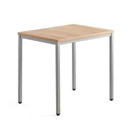 Sivupöytä QBUS Jalusta, 800x600 mm, hopeanharmaa, tammi
