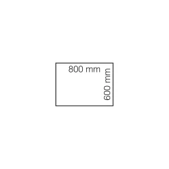 Sivupöytä QBUS Jalusta, 800x600 mm, musta, tammi