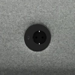 Sohva CLEAR SOUND Integroitu USB-portti, 3-istuttava, kangas Focus Melange, hopeanharmaa