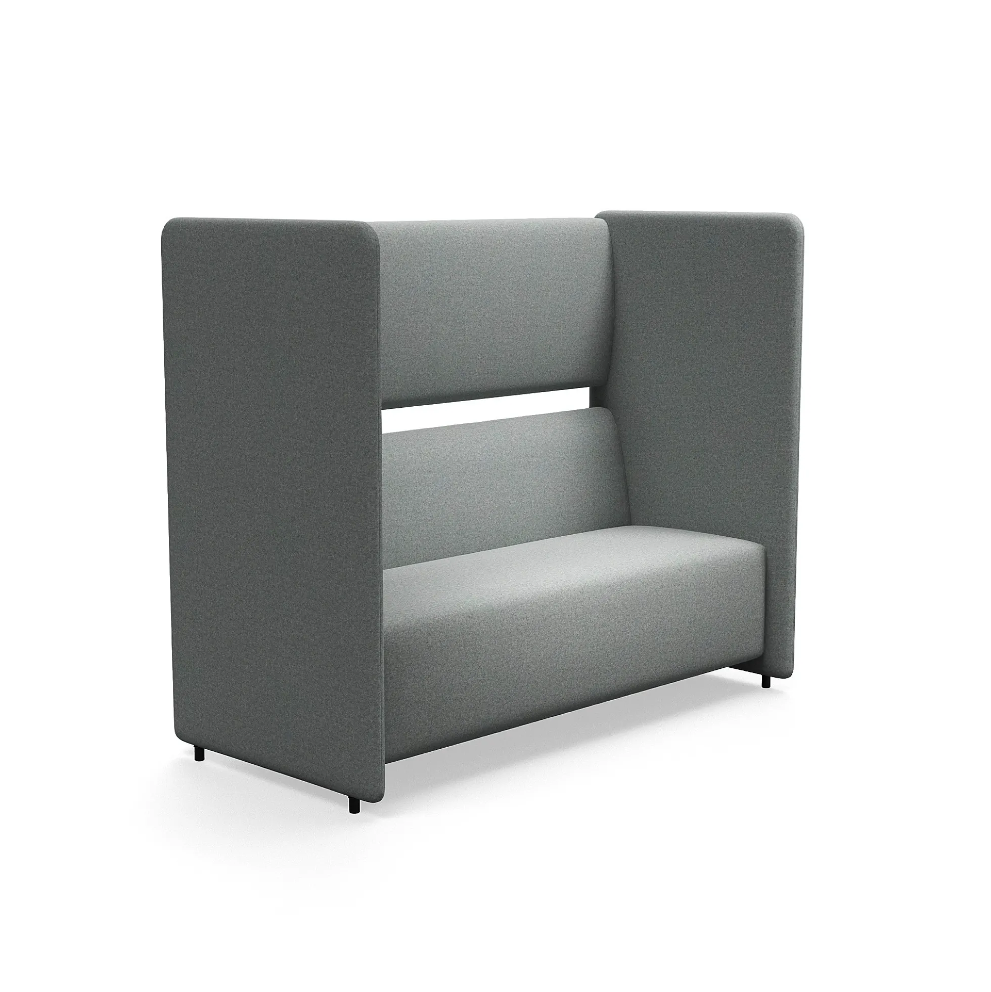Sohva CLEAR SOUND 3-seater, kangas Focus Melange, hopeanharmaa