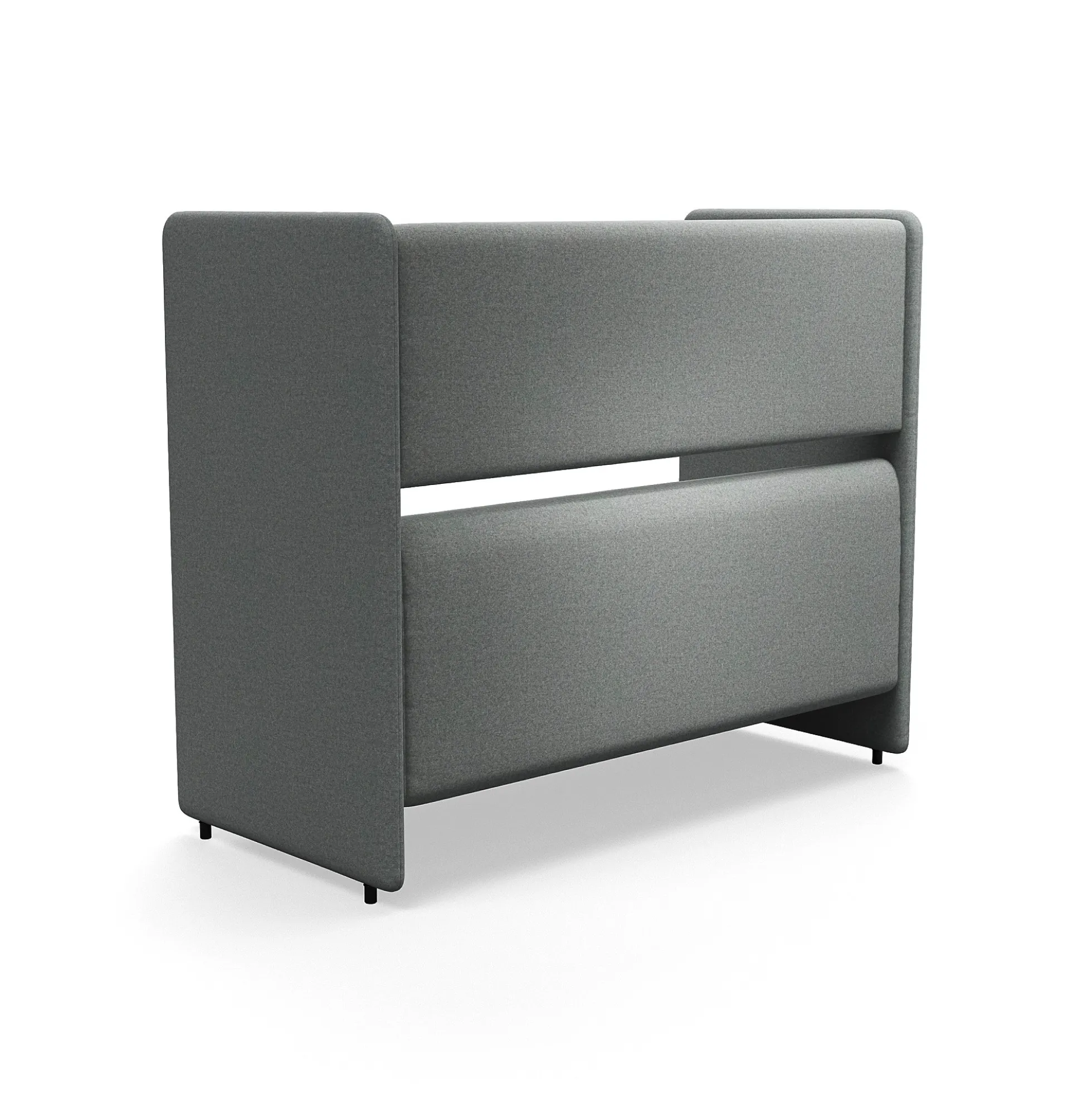 Sohva CLEAR SOUND 3-seater, kangas Focus Melange, hopeanharmaa