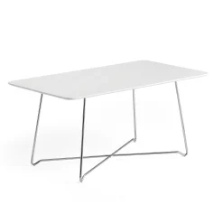 Sohvapöytä IRIS Suorakulmainen, korkeus: 510 mm, kromi, valkoinen