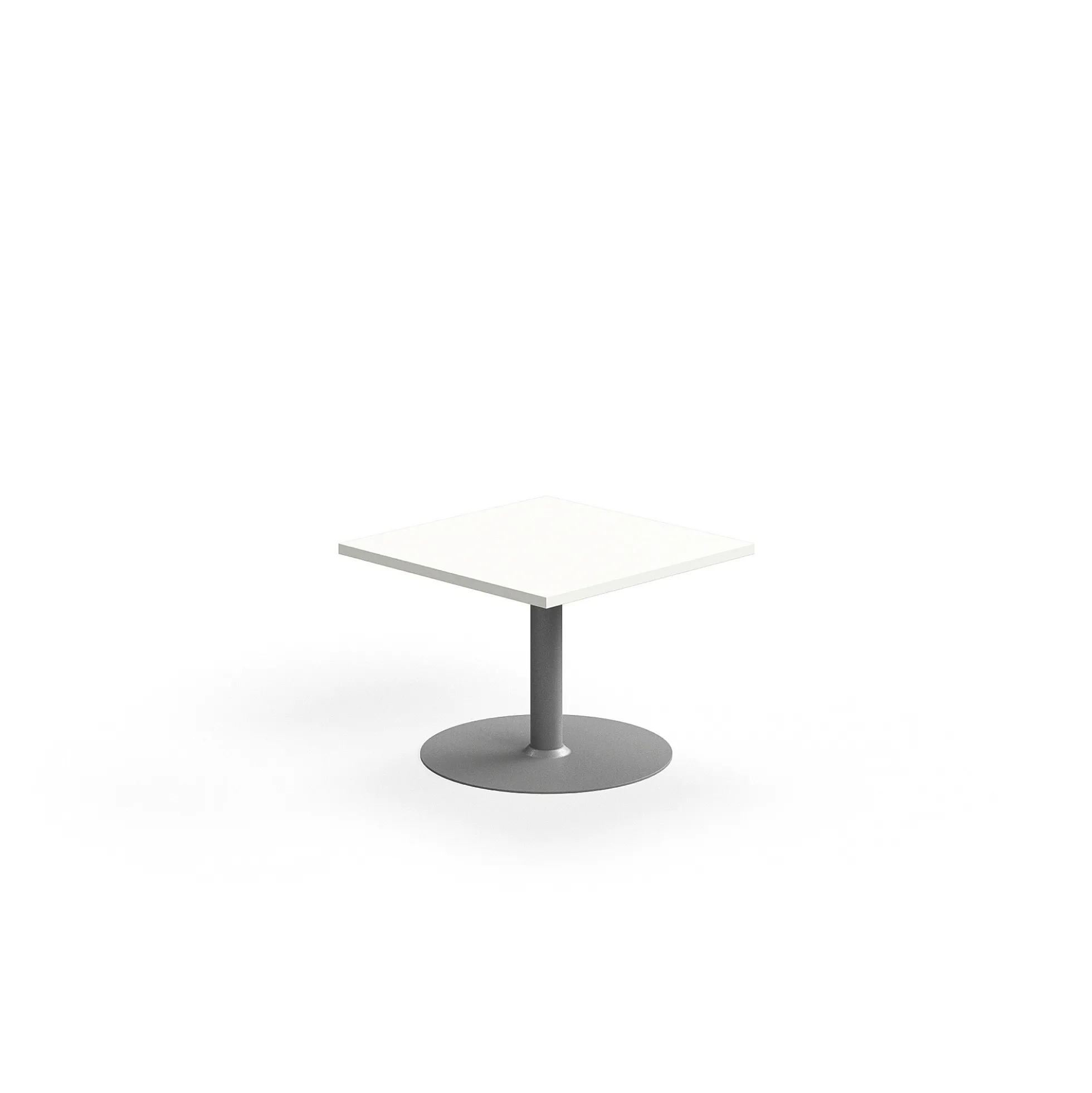 Sohvapöytä VERTICUS 700x700x500 mm, valkoinen/hopea