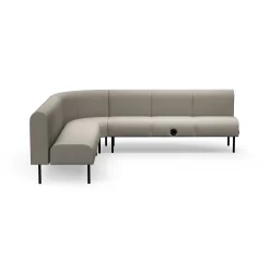 Sohva VARIETY 90-asteen sisäkulma, integroitu USB-portti, kangas Blues CSII, taupe
