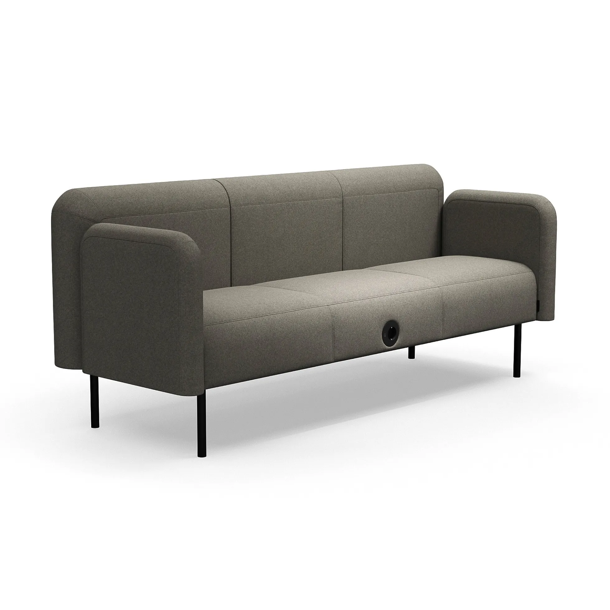 Sohva VARIETY 3-istuttava, integroitu USB-portti, kangas Pod CS, taupe