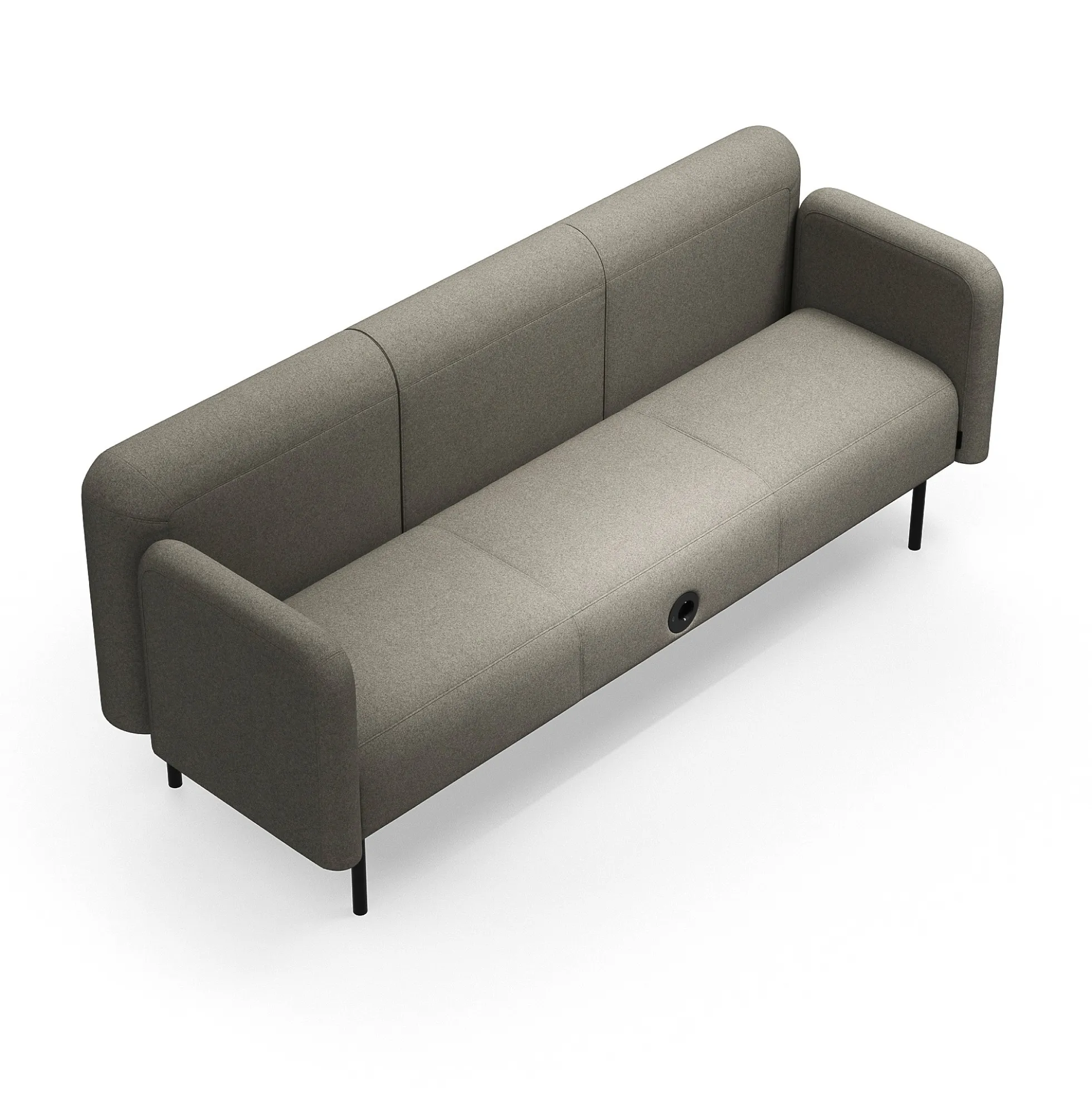 Sohva VARIETY 3-istuttava, integroitu USB-portti, kangas Pod CS, taupe