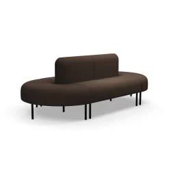 Sohva VARIETY Kaksipuolinen, ovaali, kangas Blues CSII, tummanruskea