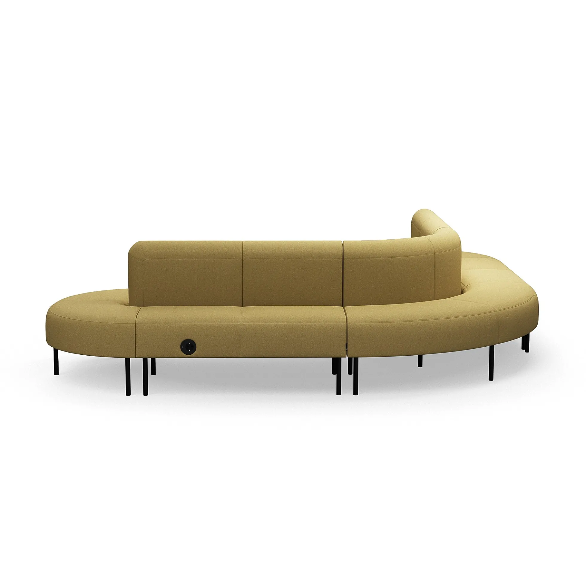 Sohva VARIETY L-muotoinen, integroitu USB-portti, kangas Pod CS, keltainen