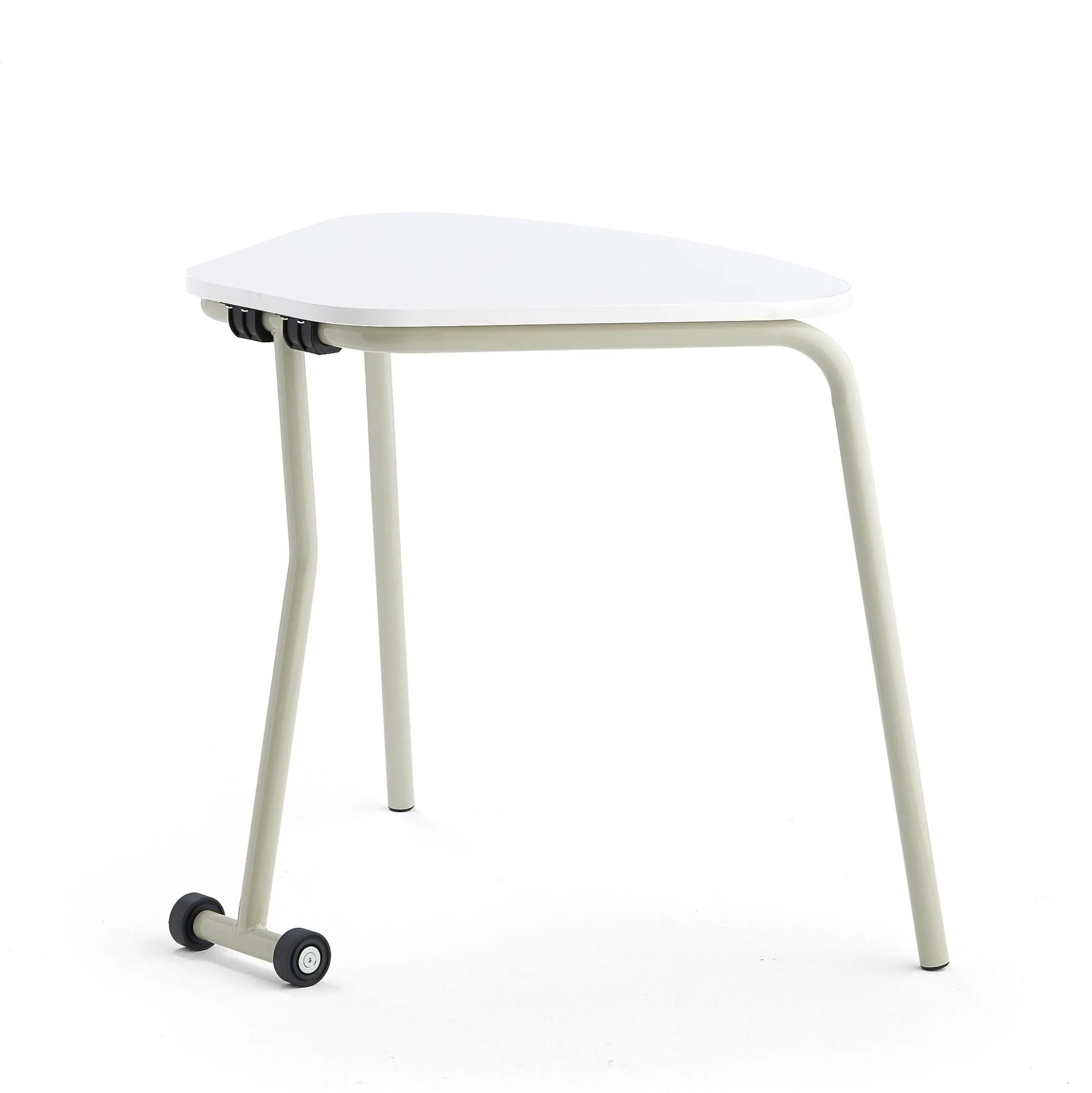 Taittopöytä HEX 740x800x620 mm, harmaanbeige, valkoinen