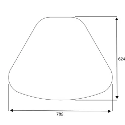 Taittopöytä HEX 740x800x620 mm, hopeanharmaa, harmaa