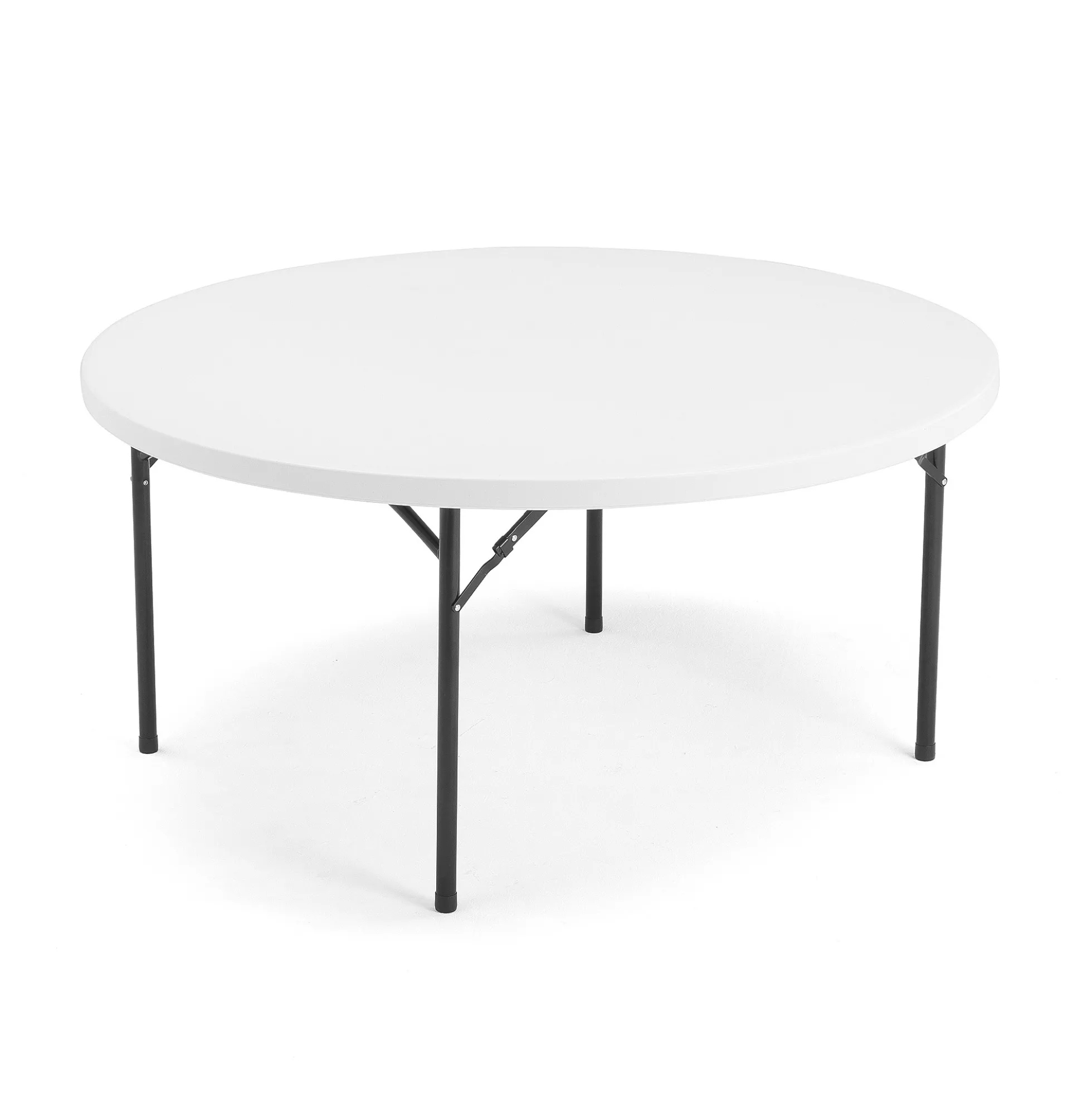 Taittopöytä MIKA Ø1520 mm, harmaa, musta