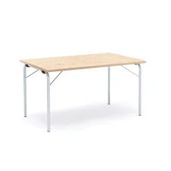 Taittopöytä NICKE 1400x800x720mm, hopeanharmaa, beige linoleumi