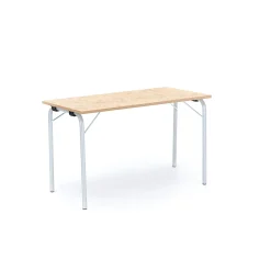 Taittopöytä NICKE 1200x500x720mm, hopeanharmaa, beige linoleumi