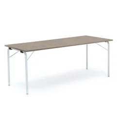 Taittopöytä NICKE 1800x700x720mm, hopeanharmaa, vaaleanharmaa linoleumi