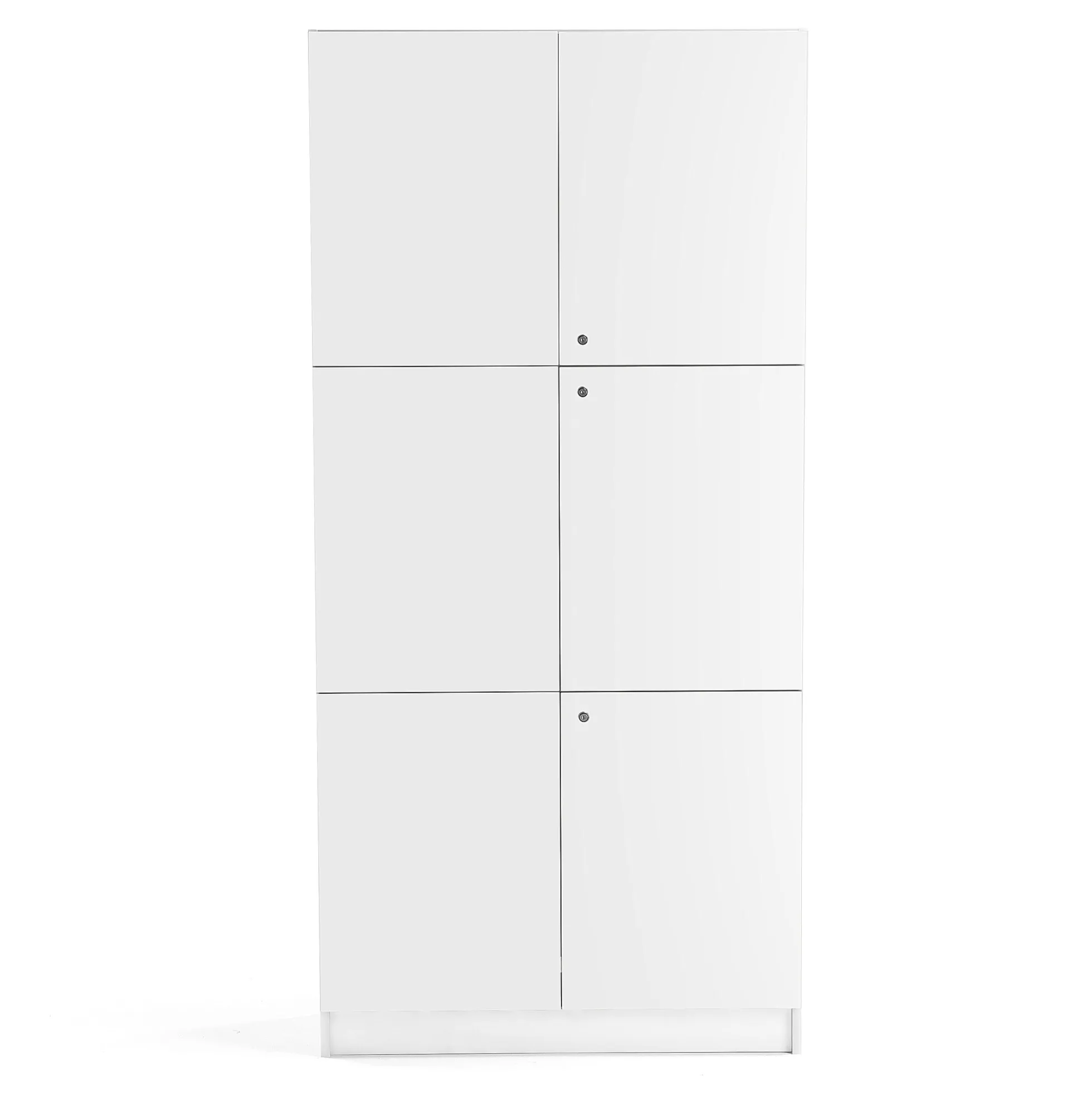 Tarvikekaappi THEO 3 pariovea, 2100x1000x470 mm, valkoinen