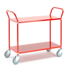 Tasovaunu TRANSIT 2 hyllytasoa, 900x440 mm, punainen