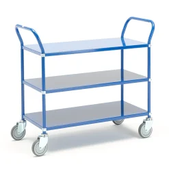 Tasovaunu TRANSIT 3 hyllytasoa, 900x440 mm, sininen
