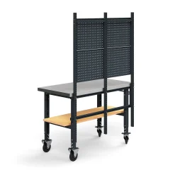 Teollisuuspöytäkokonaisuus TRUST Siirrettävä, työkalupaneeli, alahylly, 1500x760 mm, teräs