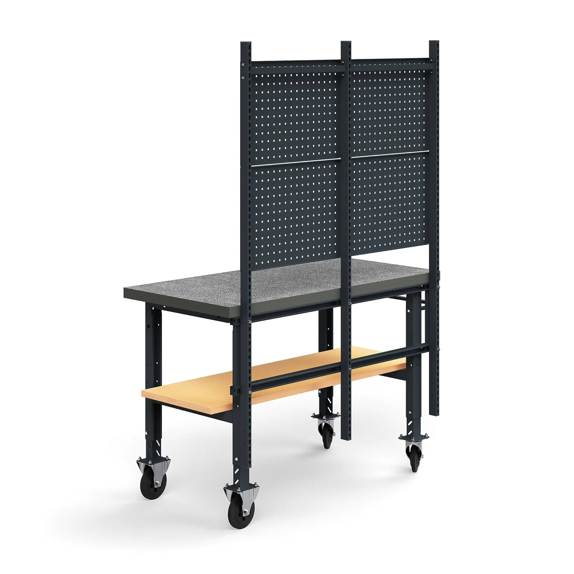 Teollisuuspöytäkokonaisuus TRUST Siirrettävä, työkalupaneeli, alahylly, 1500x760 mm, vinyyli
