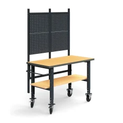 Teollisuuspöytäkokonaisuus TRUST Siirrettävä, työkalupaneeli, alahylly, 1500x760 mm, kovalevy