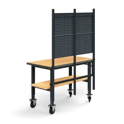 Teollisuuspöytäkokonaisuus TRUST Siirrettävä, työkalupaneeli, alahylly, 1500x760 mm, kovalevy