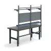 Teollisuuspöytäkokonaisuus TRUST Työkalupaneelit, laatikot + hyllyt, 2000x760 mm, vinyyli