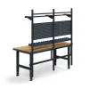 Teollisuuspöytäkokonaisuus TRUST Työkalupaneelit, laatikot + hyllyt, 2000x760 mm, tammiparketti