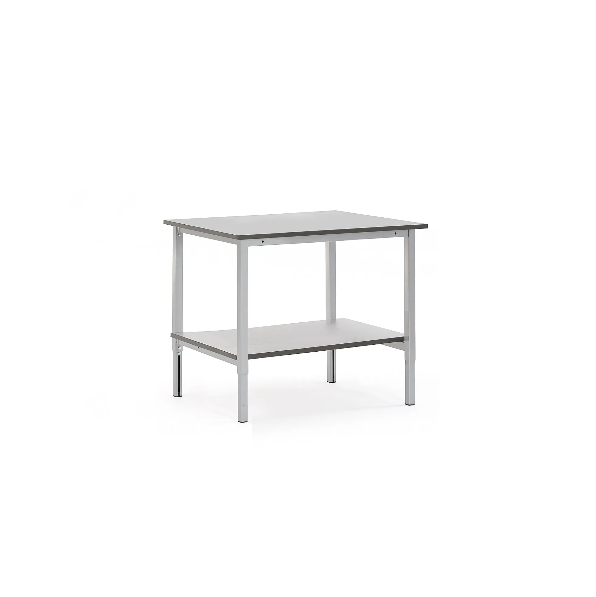 Teollisuuspöytä MOTION Manuaalisesti korkeussäädettävä, alahylly, 1200x800 mm, harmaa