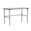 Teollisuuspöytä MOTION Manuaalisesti korkeussäädettävä, 1500x600 mm, 150 kg, harmaa