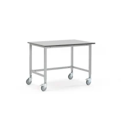 Teollisuuspöytä MOTION Pyörät, 1200x800 mm, harmaa