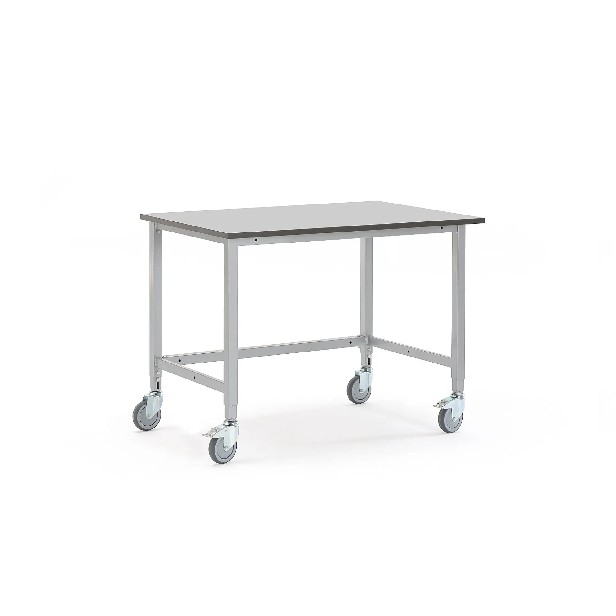 Teollisuuspöytä MOTION Pyörät, 1200x800 mm, harmaa
