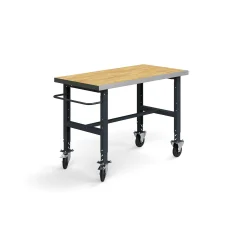 Teollisuuspöytä TRUST Siirrettävä, 1500x760 mm, 200 kg, tammiparketti