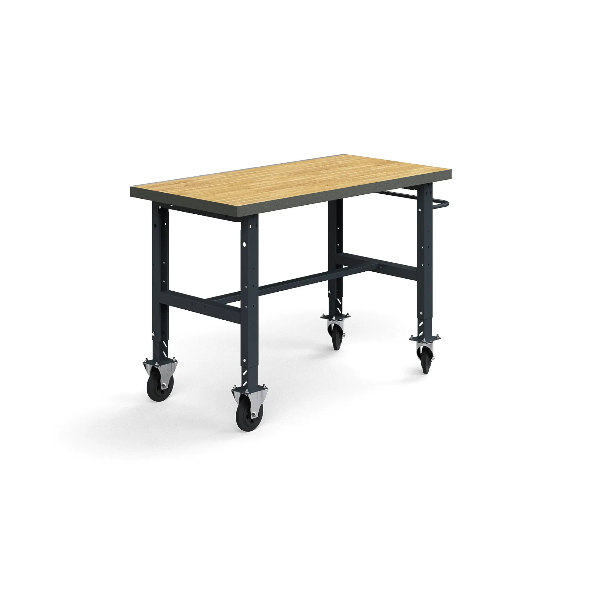 Teollisuuspöytä TRUST Siirrettävä, 1500x760 mm, 200 kg, tammiparketti