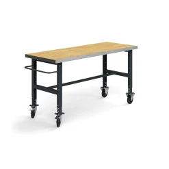 Teollisuuspöytä TRUST Siirrettävä, 2000x760 mm, 200 kg, tammiparketti