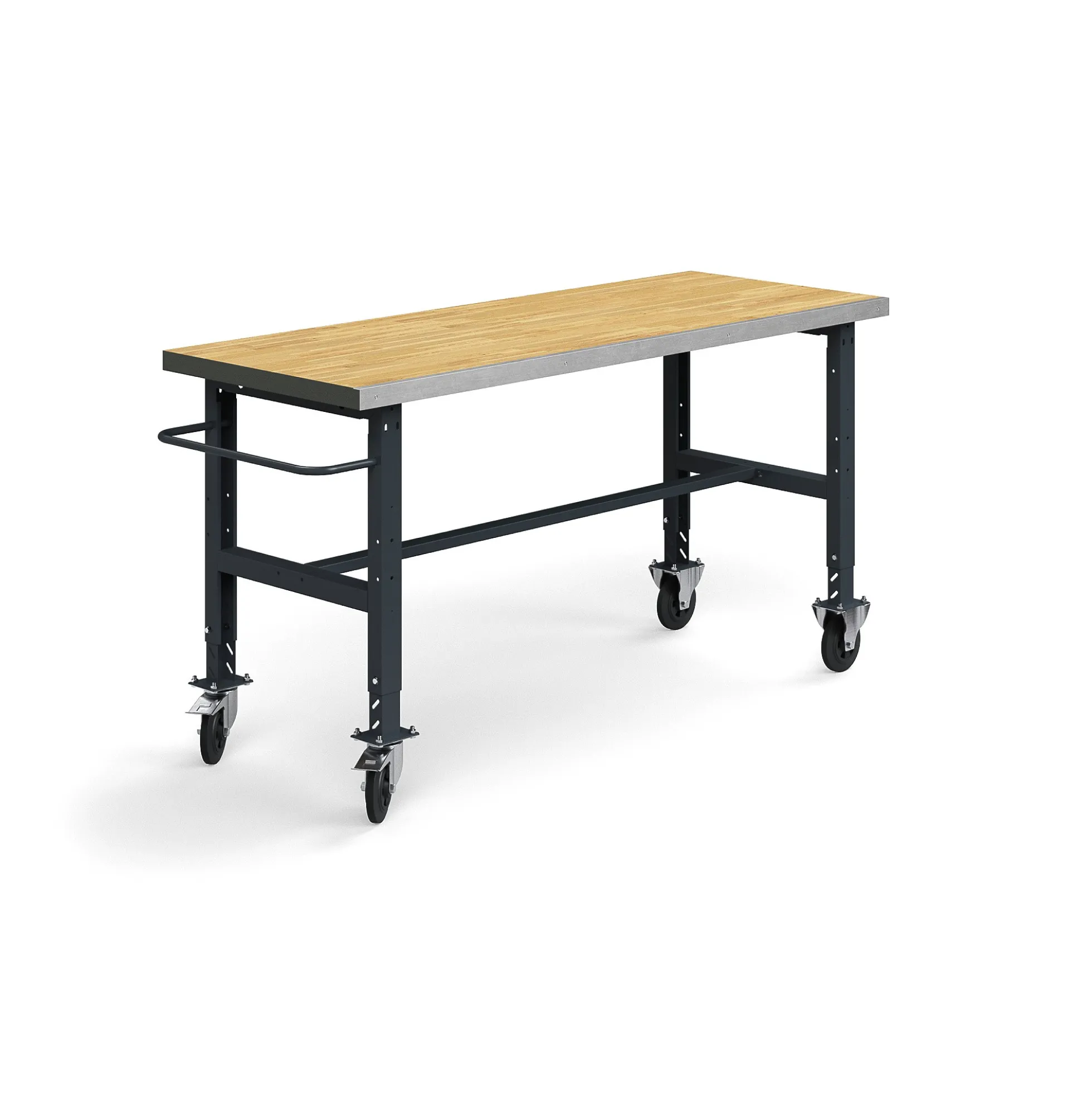 Teollisuuspöytä TRUST Siirrettävä, 2000x760 mm, 200 kg, tammiparketti
