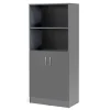 Toimistokaappi FLEXUS 2 avohyllyä, 1725x760x415 mm, harmaa