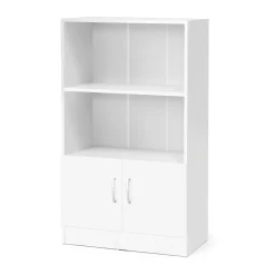 Toimistokaappi FLEXUS 2 avohyllyä, 1325x760x415 mm, valkoinen