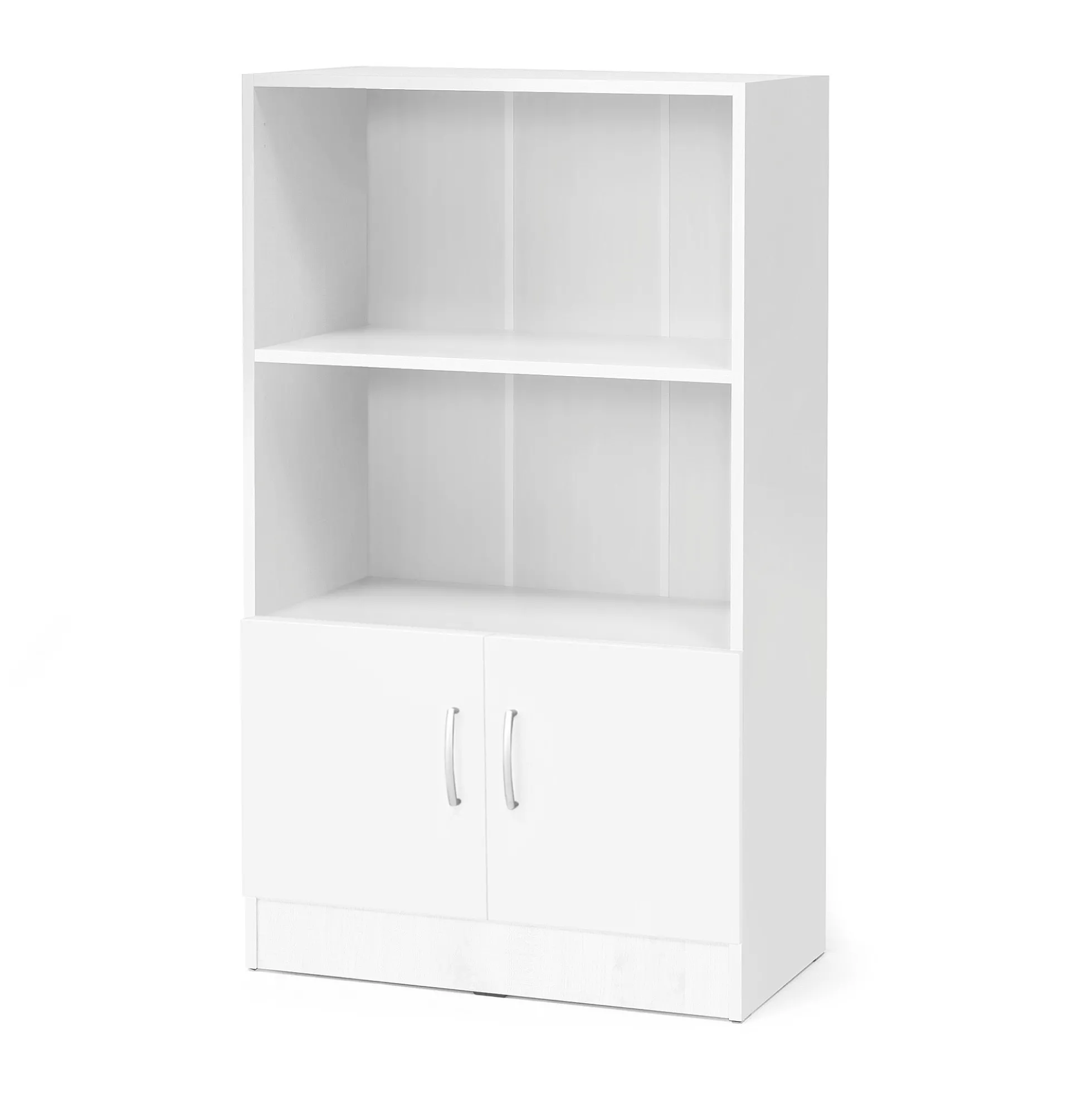 Toimistokaappi FLEXUS 2 avohyllyä, 1325x760x415 mm, valkoinen