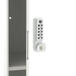 Toimistokaappi SAFE Metalli, elektroninen koodilukko, 1900x1000x400 mm, valkoinen