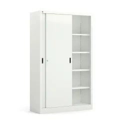 Toimistokaappi SPACE Liukuovet, 1950x1200x450 mm, valkoinen