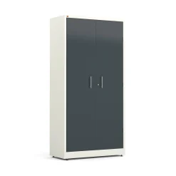 Toimistokaappi SWIFT 1950x990x450 mm, valkoinen, antrasiitinharmaa