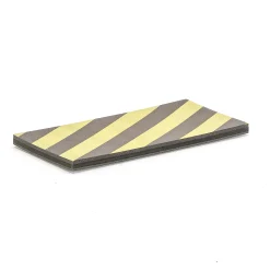 Törmäyssuoja seinään PU-vaahto, suora, 500x250x25 mm, keltainen, musta
