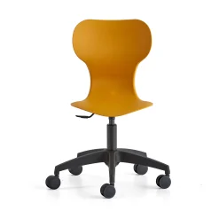 Tuoli BRIAN Korkeussäädettävä, pyörällinen, keltainen