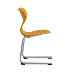 Tuoli BRIAN Liukunastat, hopeanharmaa/keltainen