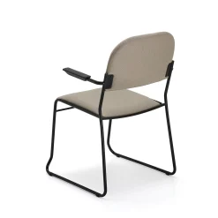 Tuoli DAWSON Käsinojat, beige/musta
