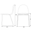 Tuoli GANDER O-malli, istuimen korkeus: 450 mm, kangas, beige