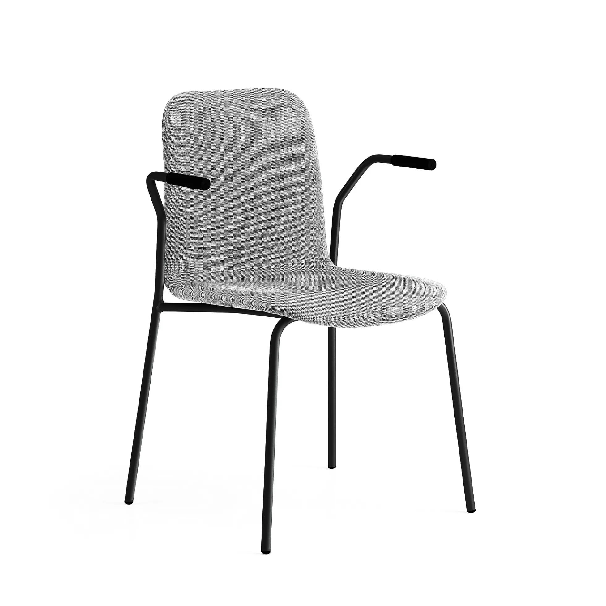 Tuoli LABELL Jalusta, käsinojilla, musta/vaaleanharmaa