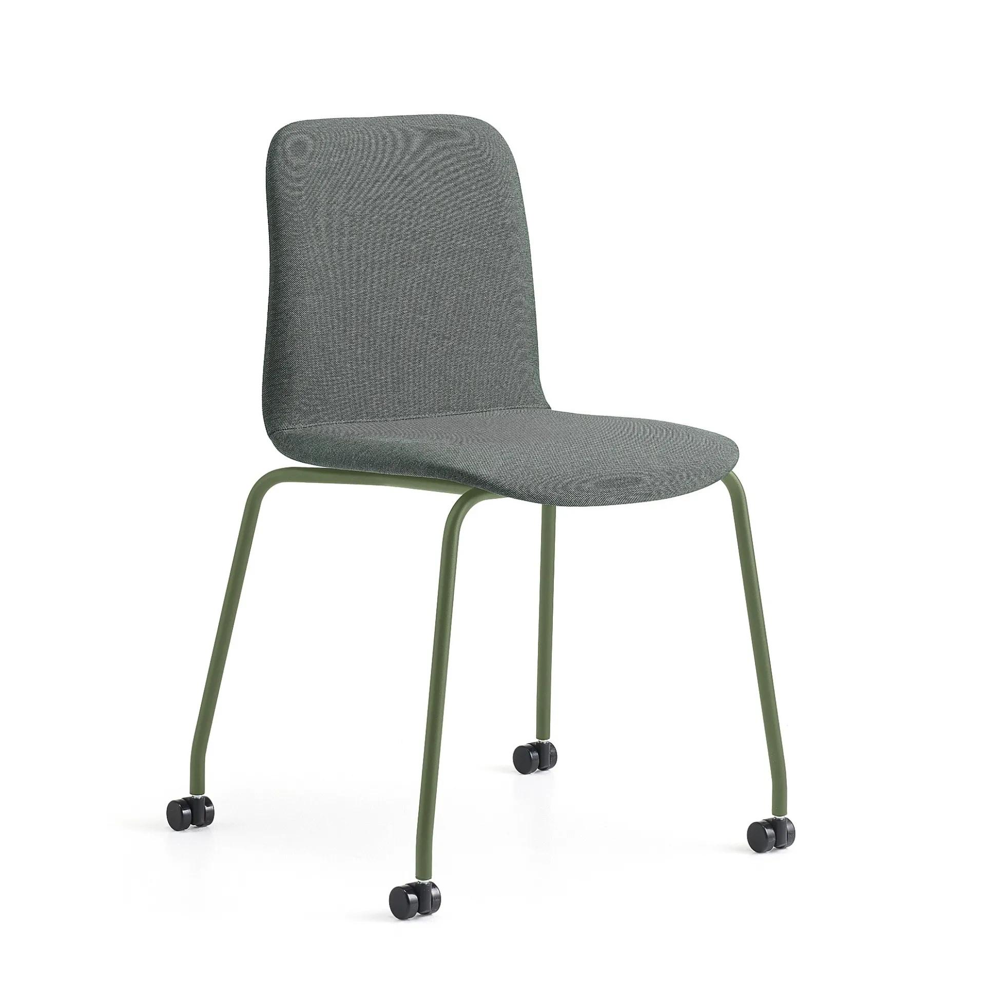 Tuoli LABELL Pyörällinen jalusta, vihreä/tummanvihreä