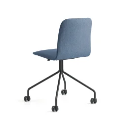 Tuoli LABELL Pyörät, musta/sininen